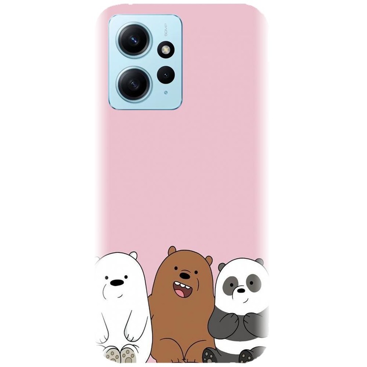Husa din silicon compatibila cu Xiaomi Redmi Note 12 4g - model Cei 3 panda