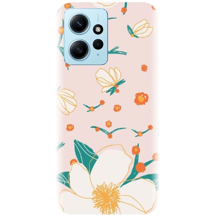 Husa din silicon compatibila cu Xiaomi Redmi Note 12 4g - model Floral