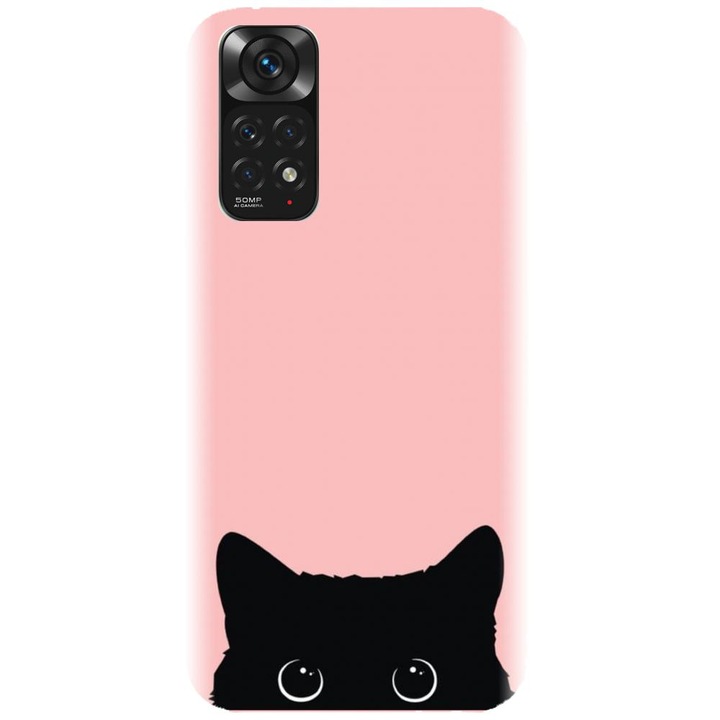 Силиконов калъф, съвместим с Xiaomi Redmi Note 11s 4g - модел Черна котка