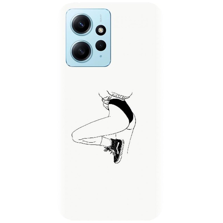 Husa din silicon compatibila cu Xiaomi Redmi Note 12 4g - model Line Art Legs