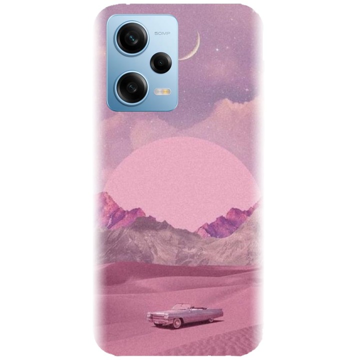 Husa din silicon compatibila cu Xiaomi Redmi Note 12 Pro Plus - model Collage Pink
