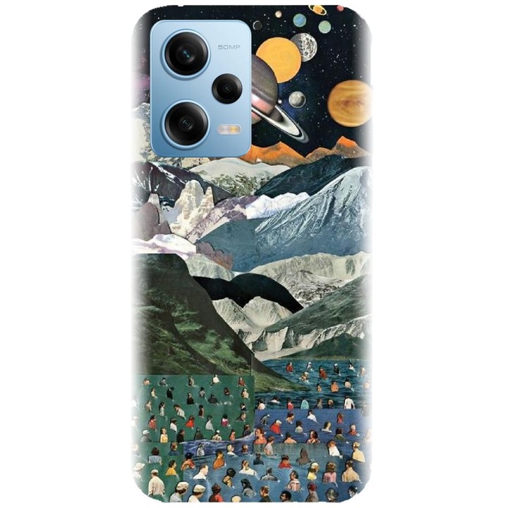 Husa din silicon compatibila cu Xiaomi Redmi Note 12 Pro Plus - model Collage