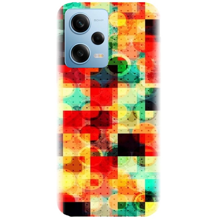 Husa din silicon compatibila cu Xiaomi Redmi Note 12 Pro Plus - model Colorful Abstract