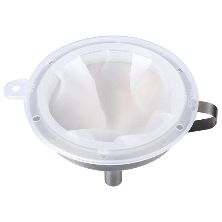 Гевгир, найлон, 13 см, бял/сребрист