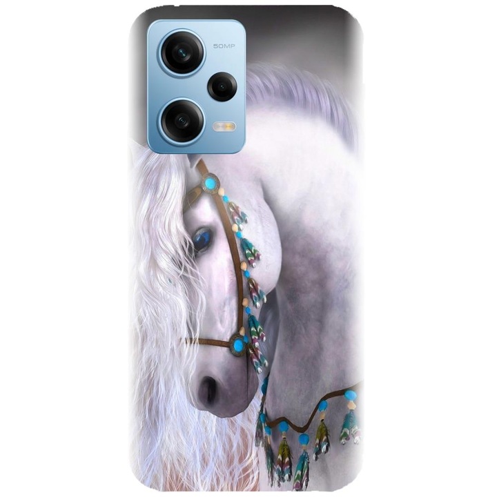 Husa din silicon compatibila cu Xiaomi Redmi Note 12 Pro Plus - model White Horse