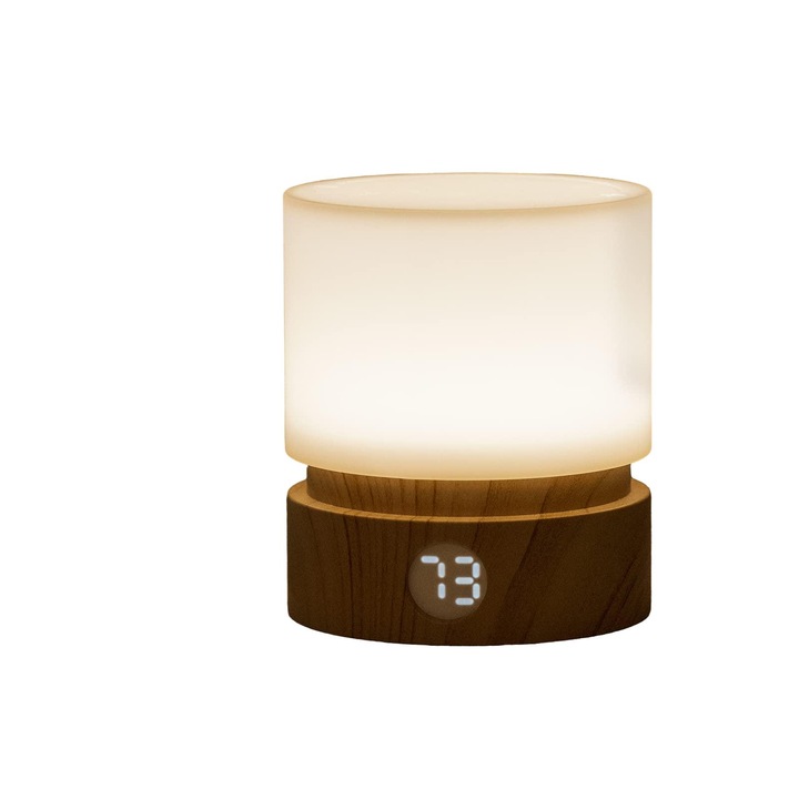 Veioza LED, touch cu timer, ABS, silicon, 3000K, 82x95mm, multicolor