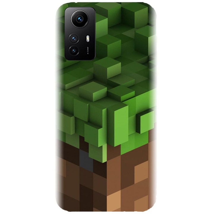 Husa din silicon compatibila cu Xiaomi Redmi Note 12s 4g - model Minecraft