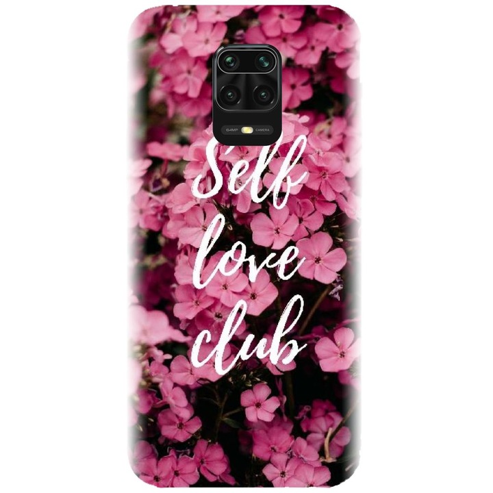 Husa din silicon compatibila cu Xiaomi Redmi Note 9s - model Love Self Love Club