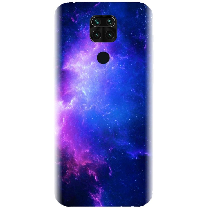 Husa din silicon compatibila cu Xiaomi Redmi Note 9 - model Purple Space Nebula