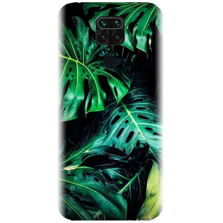 Husa din silicon compatibila cu Xiaomi Redmi Note 9 - model Frunze De Monsferta