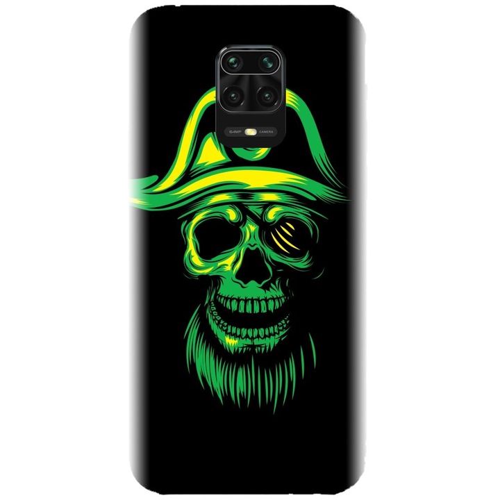 Husa din silicon compatibila cu Xiaomi Redmi Note 9s - model Pirate Skull