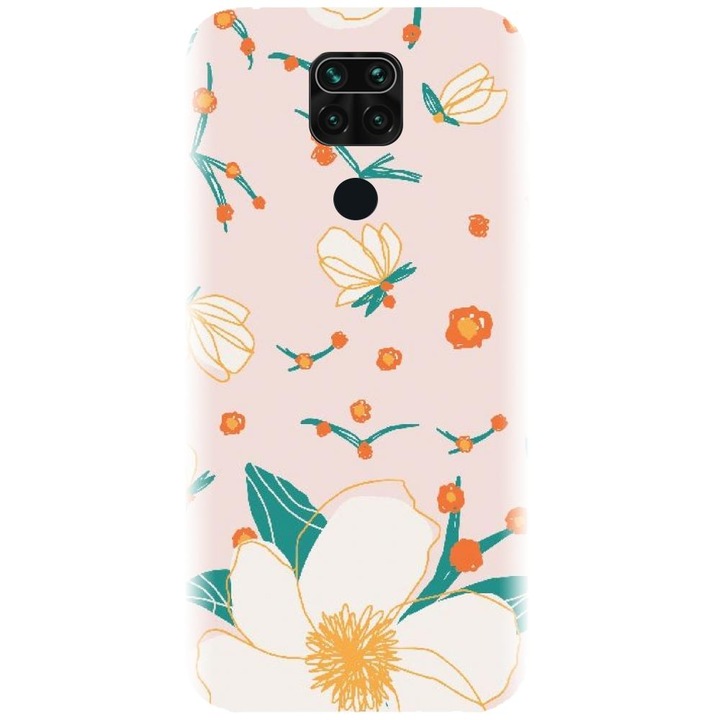 Husa din silicon compatibila cu Xiaomi Redmi Note 9 - model Floral