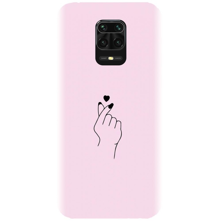 Husa din silicon compatibila cu Xiaomi Redmi Note 9s - model Simple Love