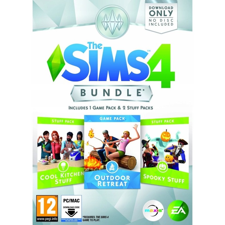 The Sims 4 Bundle Pack 2 + 2 DLC, Activare EA, Versiunea in Poloneza si Engleza, PC