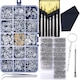 Set de reparare ochelari JENUOS, 1300 piese, surubelnite de precizie, argintiu