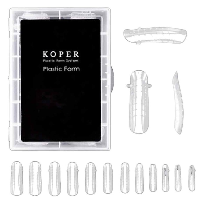 Set 120 Forme Unghii False, Reutilizabile, 12 Marimi, Transparent