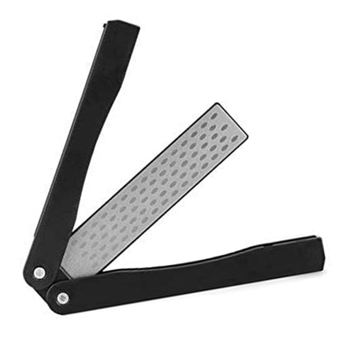 Ascutitor portabil pentru cutite, dublu-side, granulatie 400/600, negru si portocaliu, 125x30x16mm