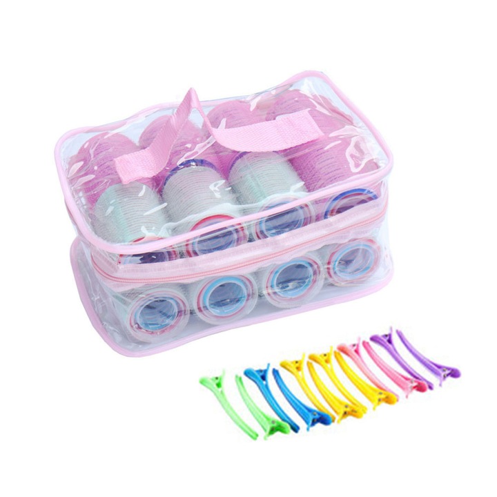 36 db öntapadó hajcsavaró készlet, sokszínű, 63mmx44mm/36mm/28mm