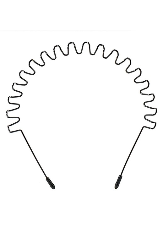 Bentita de par unisex, 16.4x15.6x3.6cm, metal, Negru