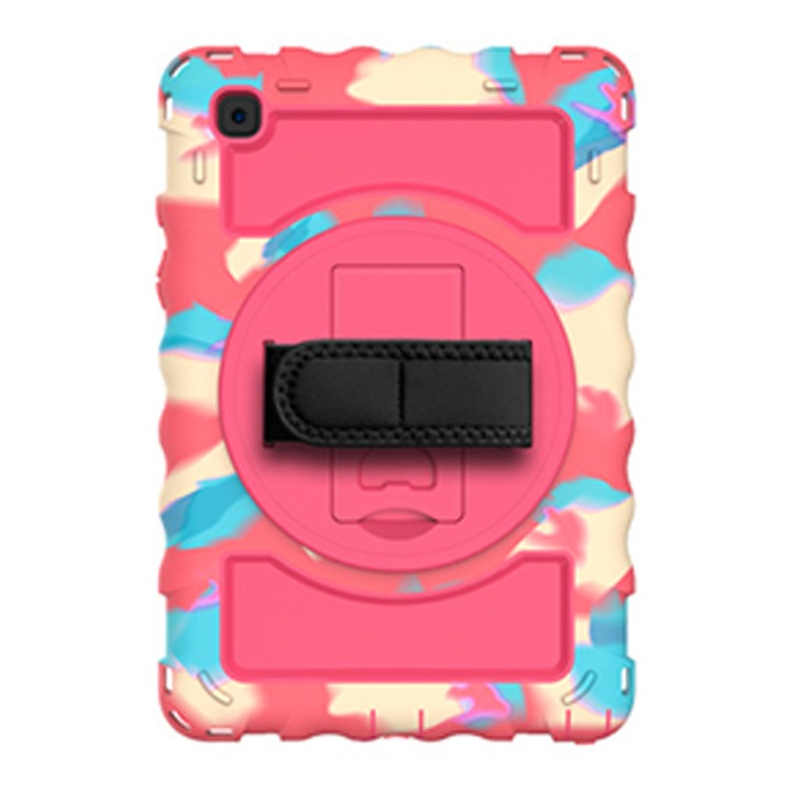 Husa Tableta Samsung Galaxy Tab A8.4T307, multicolor, 23x16x2cm, suport rotativ 360°, curea de mana ajustabila