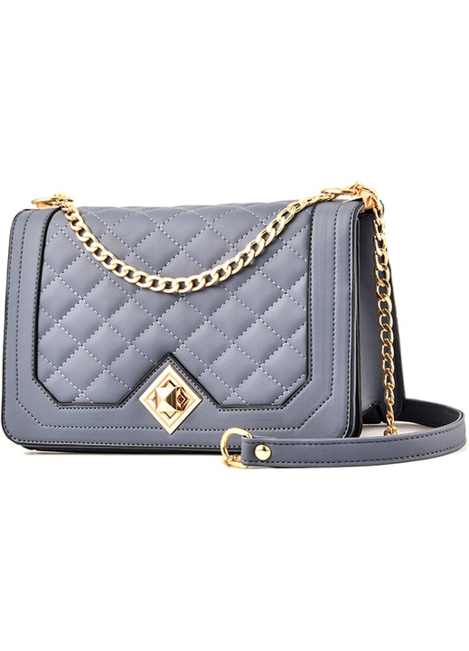 Női crossbody táska, fényes textúrájú modell, méretek