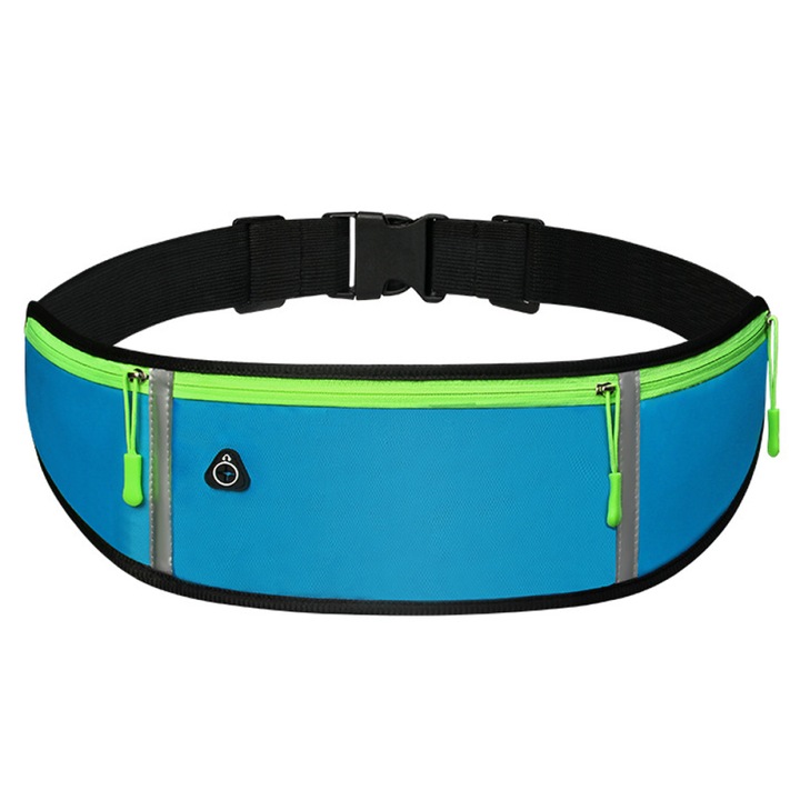 Sporttáska, állítható, multifunkcionális, türkiz, 41.5x11.5cm