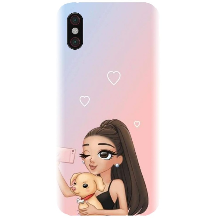 Силиконов калъф, съвместим с модел Xiaomi Mi 8 / Mi 8 Explorer - Selfie With Sweet Dog