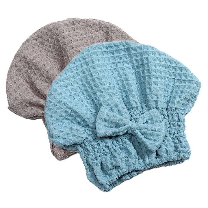 Set 2 Turbane pentru Par, Absorbante si Usoare, 25x21cm, Multicolor