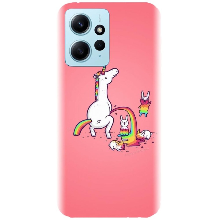 Силиконов калъф, съвместим с Xiaomi Redmi 12 4g / 5g - модел Еднорог