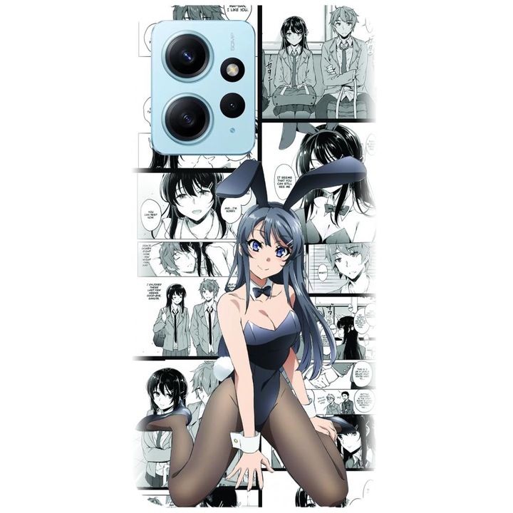 Силиконов калъф, съвместим с Xiaomi Redmi 12 4g / 5g - модел Bunny Girl