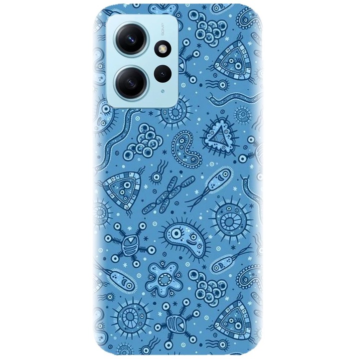 Силиконов кейс съвместим с Xiaomi Redmi 12 4g / 5g - модел Бактерия