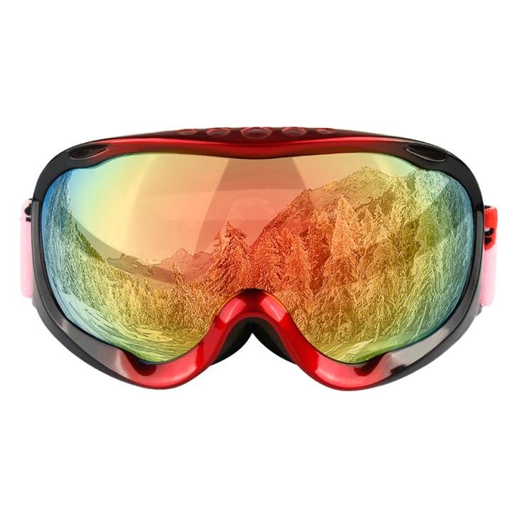 Ochelari de schi unisex, compatibili cu casca, protectie UV, anti-ceata, multicolor