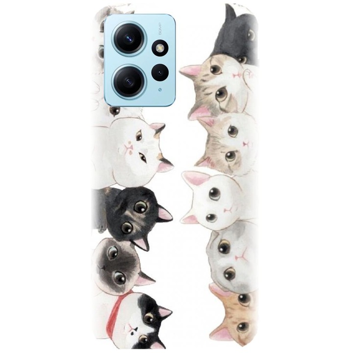Силиконов калъф, съвместим с Xiaomi Redmi 12 4g / 5g - модел Cat Party