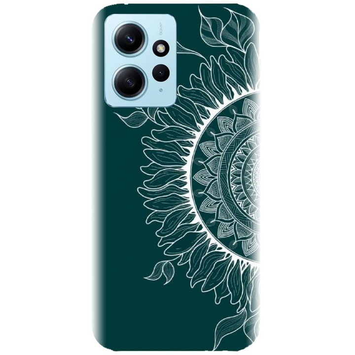 Силиконов капак, съвместим с Xiaomi Redmi 12 4g / 5g - модел Green Mandala