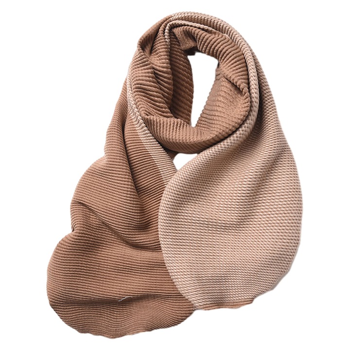 Fular unisex, maro, bumbac, elastic