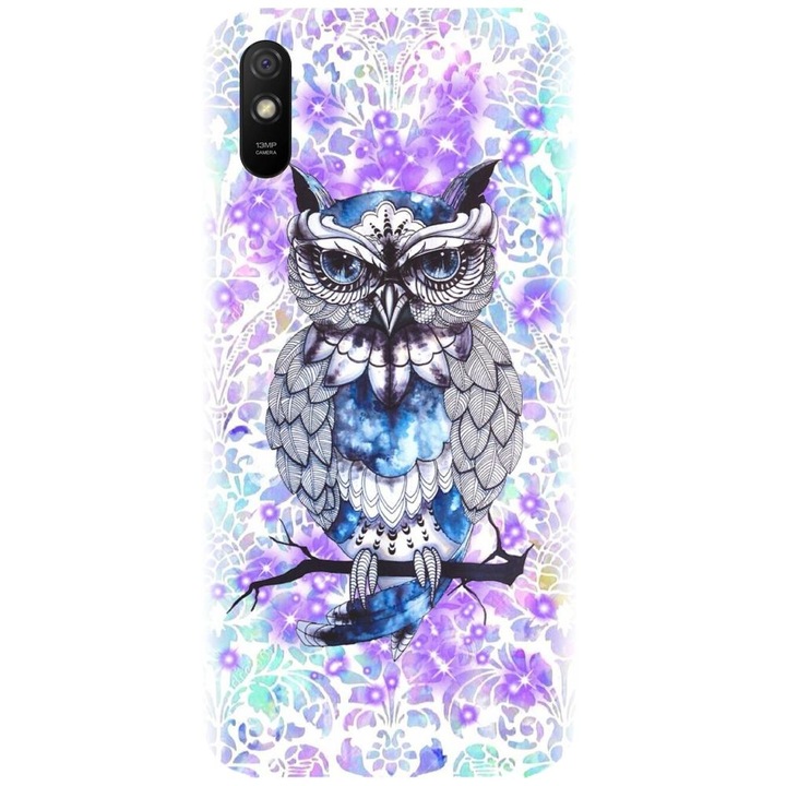 Силиконов калъф, съвместим с Xiaomi Redmi 9A / 9AT - модел Abstract Owl
