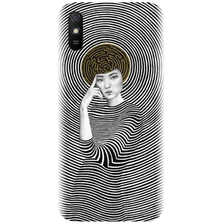 Силиконов калъф, съвместим с Xiaomi Redmi 9A / 9AT - модел Collage Maze