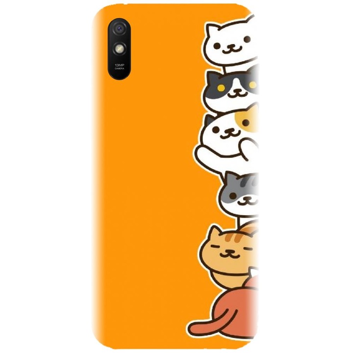 Силиконов калъф, съвместим с Xiaomi Redmi 9A / 9AT - модел Cat Tower