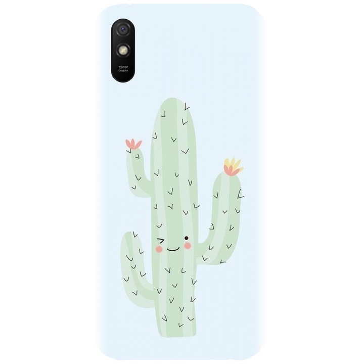 Силиконов калъф, съвместим с Xiaomi Redmi 9A / 9AT - модел Cactus