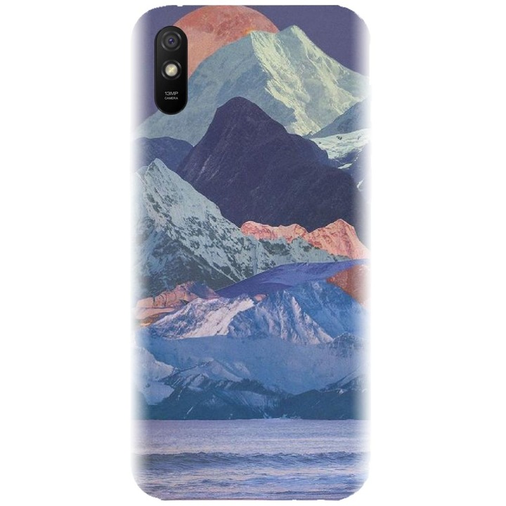 Силиконов капак, съвместим с Xiaomi Redmi 9A / 9AT - модел Collage Mountain