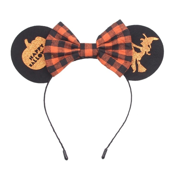 Bentita Mickey Mouse cu Funda Stralucitoare, Spandex/Polyester, Multicolor, 20x18cm