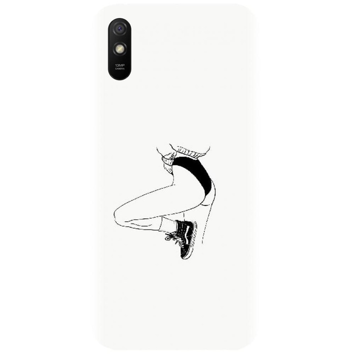 Силиконов калъф, съвместим с модел Xiaomi Redmi 9A / 9AT - Line Art Legs