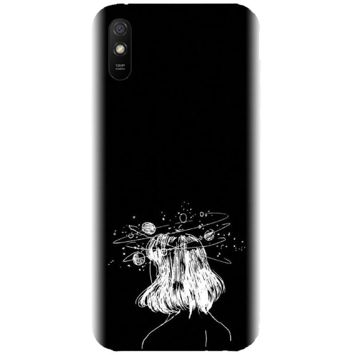 Силиконов капак, съвместим с Xiaomi Redmi 9A / 9AT - модел Line Art Dreamer