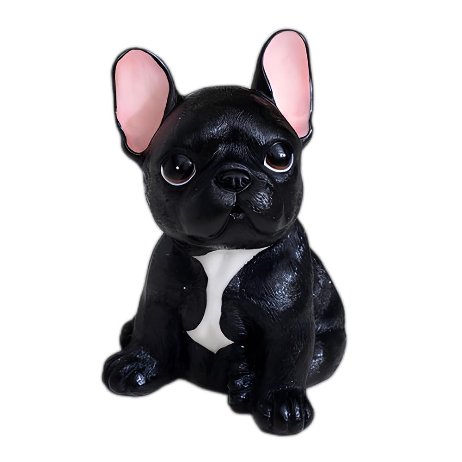 Figurina Bulldog francez, Rasina, 10 x 11 x 15.5 cm, Negru - eMAG.ro