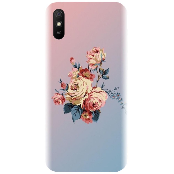 Силиконов калъф, съвместим с Xiaomi Redmi 9A / 9AT - модел Roses