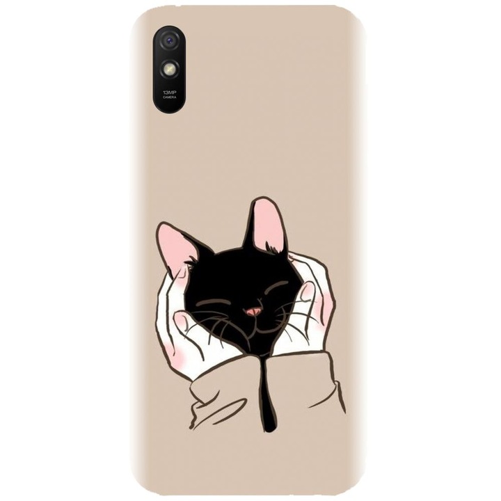 Силиконов кейс съвместим с Xiaomi Redmi 9A / 9AT - модел Th Black Cat In Hands