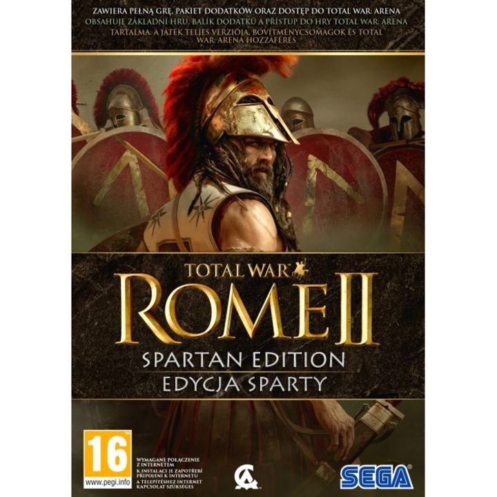 Licenta electronica joc Total War Rome II - Spartan Edition, PC, Cod activare Steam, Poloneza/Engleza, Sega