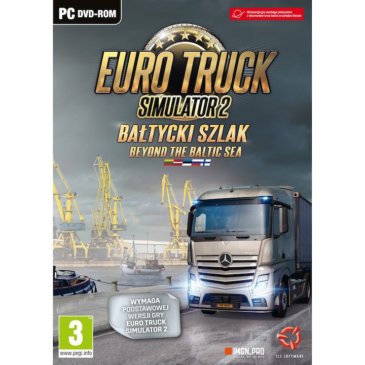 Licenta electronica Euro Truck Simulator 2 Beyond the Baltic Sea, Steam, PC, poloneza/engleza, multicolor