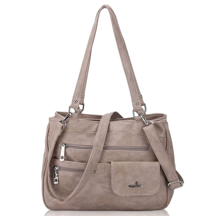 Női válltáska, műbőr, többszínű, nagy méret