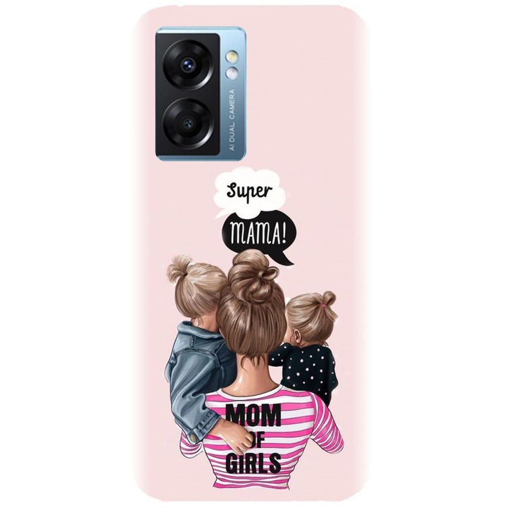 Силиконов кейс съвместим с Realme Narzo 50 5g - Модел Mother of girls
